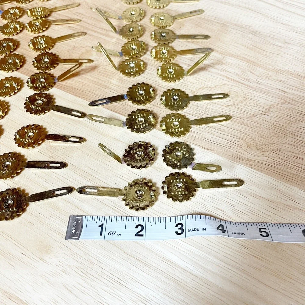 Vintage 80s 90s Gold Sunflower Plastic Snap Tight Hair Barrettes Shiny Goody